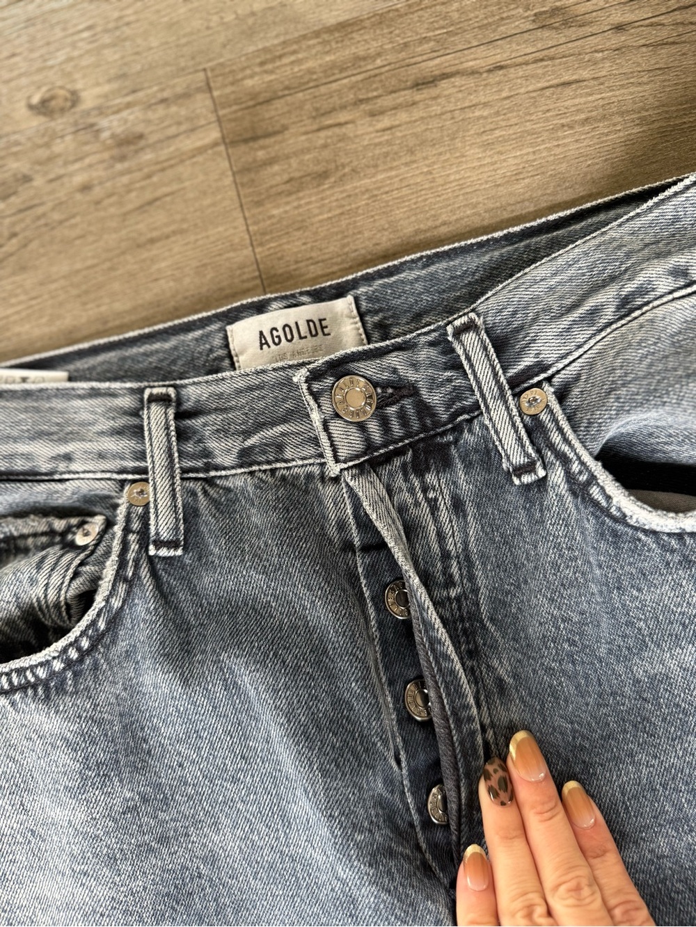 Agolde Riley high rise straight leg jeans 27 - Picture 5 of 8